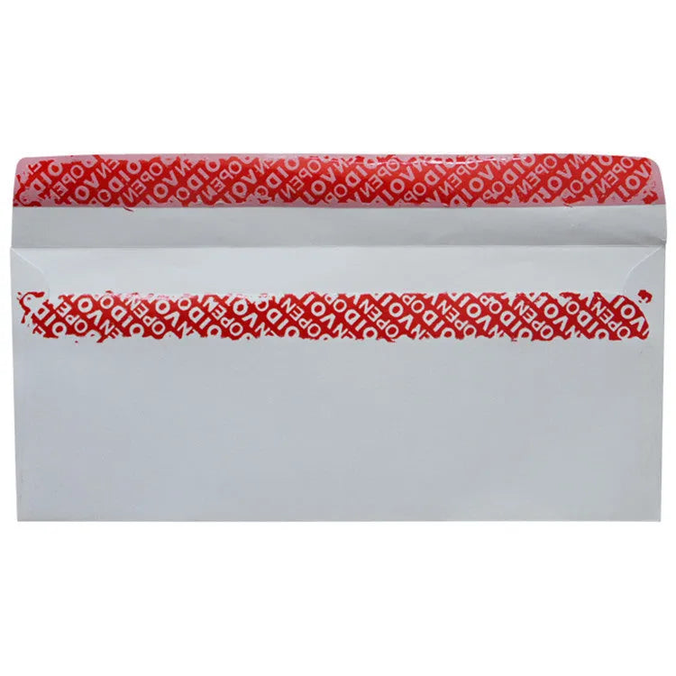 Blue anti-opening security envelope with self-adhesive sealing, dimensions 105mm by 240mm
