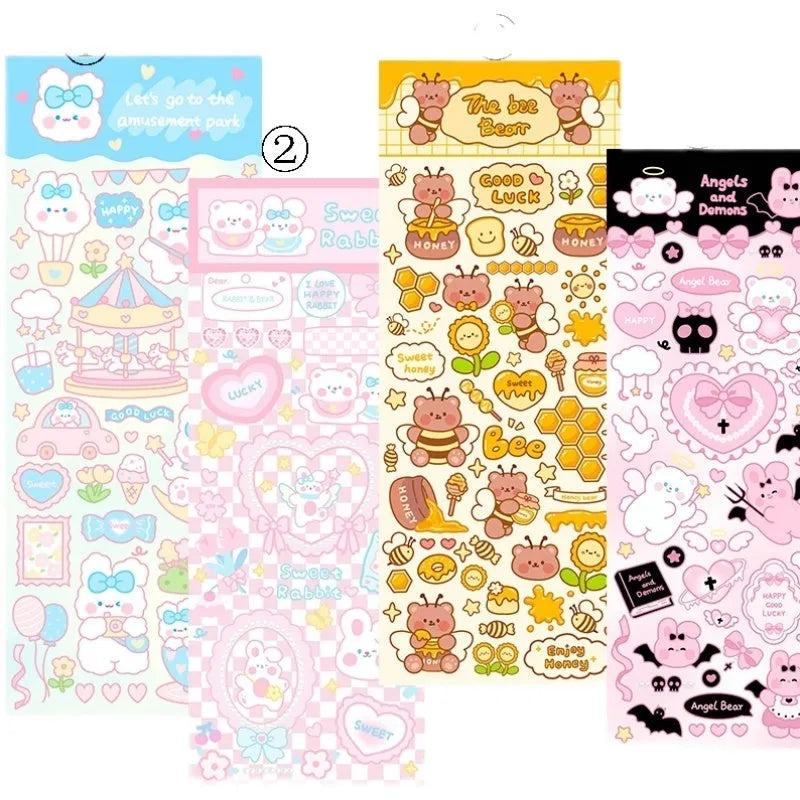 PVC waterproof cartoon stickers for agenda and notebook decoration