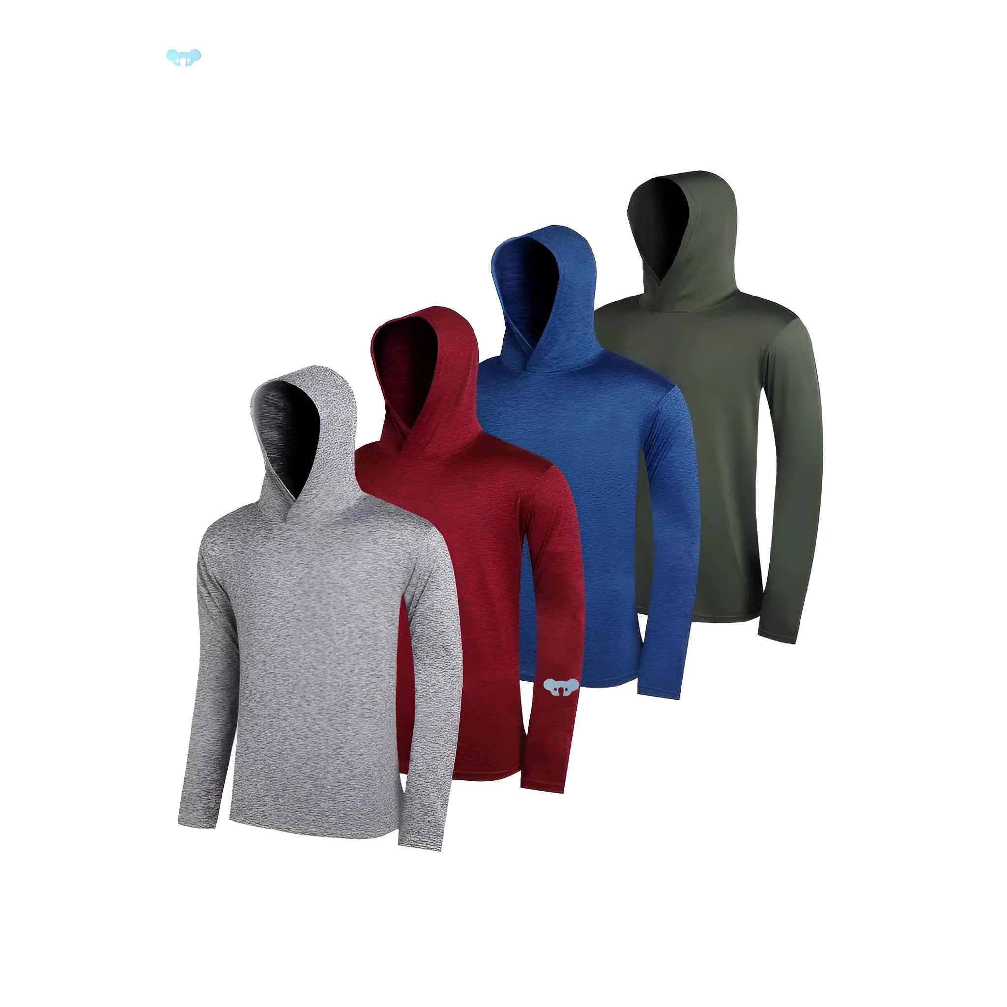 Men's lightweight hoodie 4-piece set in elastic polyester fibre available in multiple colours and sizes