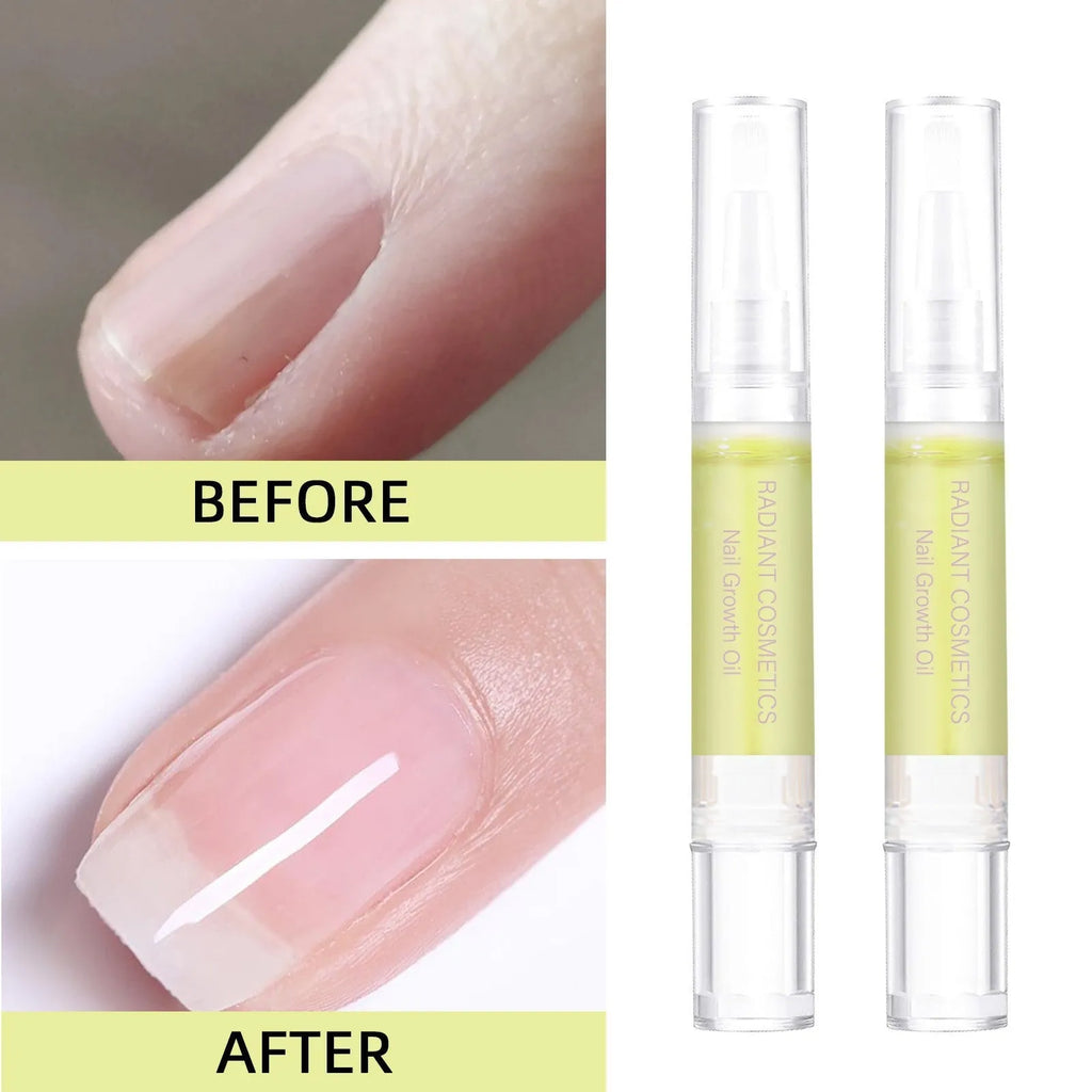 3ml nail growth oil bottle with brush applicator for wash-free nail treatment