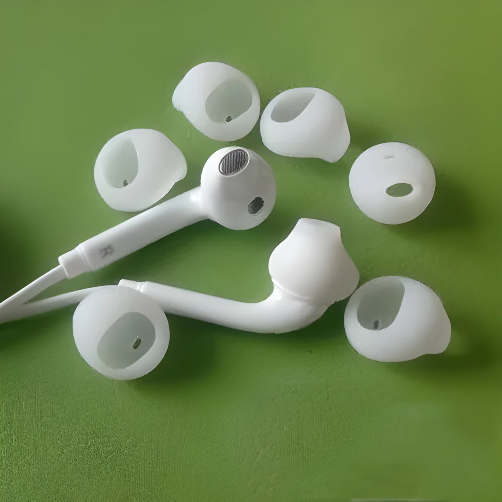 Black and white silicone earphone sleeves for Samsung Galaxy S6 Edge G9200 G9250 G920A models