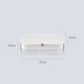 Multi-layer jewellery storage box in modern minimalist design with 17x11x4.6cm dimensions