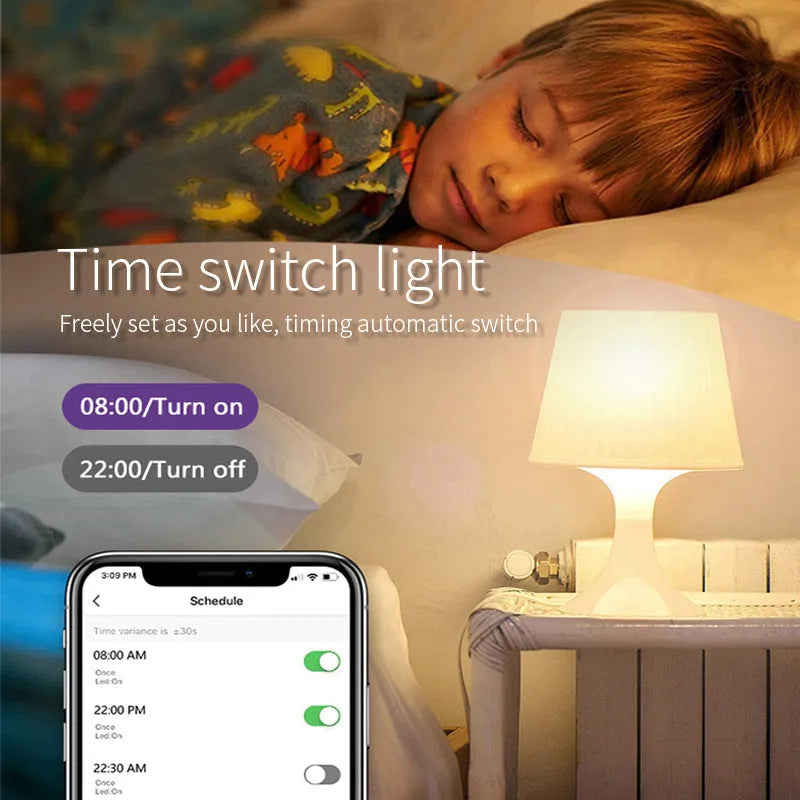Smart WiFi GU10 RGBCCT LED spotlight with voice control, 5W, 50x55mm.