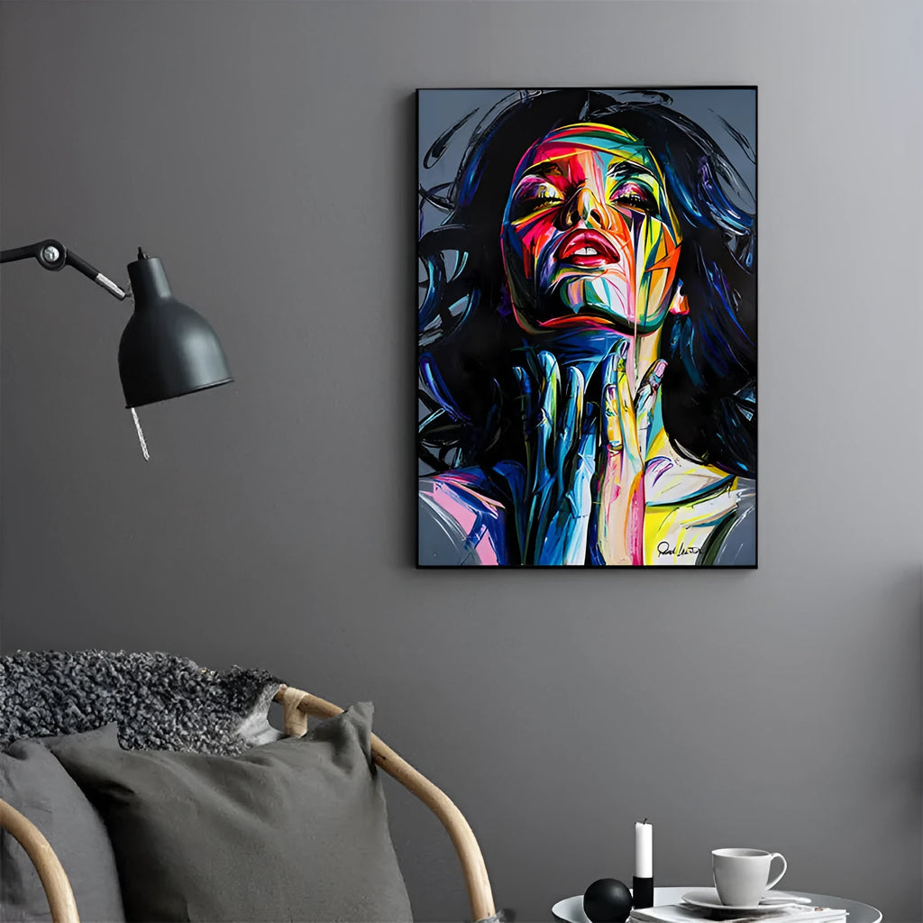 Home decoration painting Smokey Girl black non-woven canvas print unframed 40x50cm