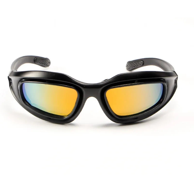 Tactical polarised sports sunglasses with full rim PC polycarbonate frame for outdoor cycling and motocross