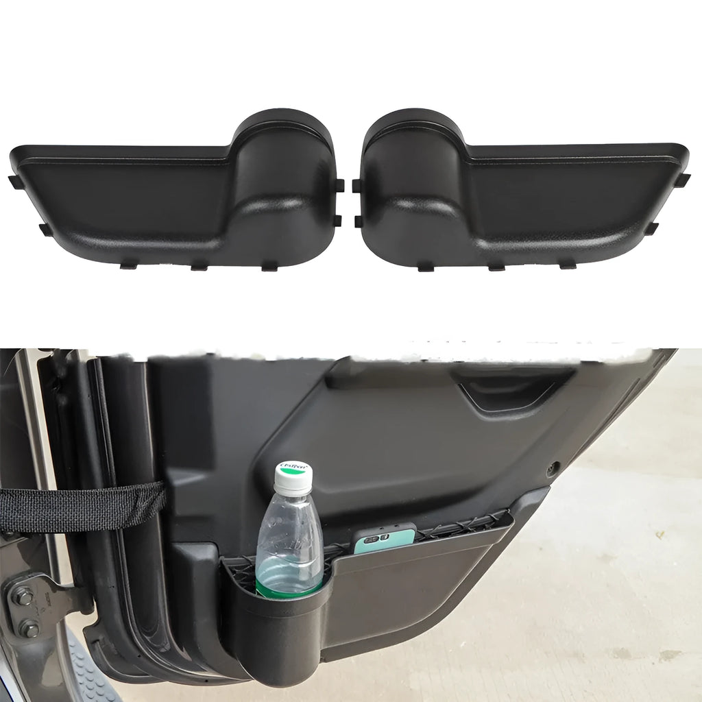 Black ABS plastic car door storage box organiser for Jeep Wrangler JK and JL models