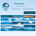 Roll of Japanese paper decorative tape with sky theme designs including clouds and nebula, labelled 30mm width.
