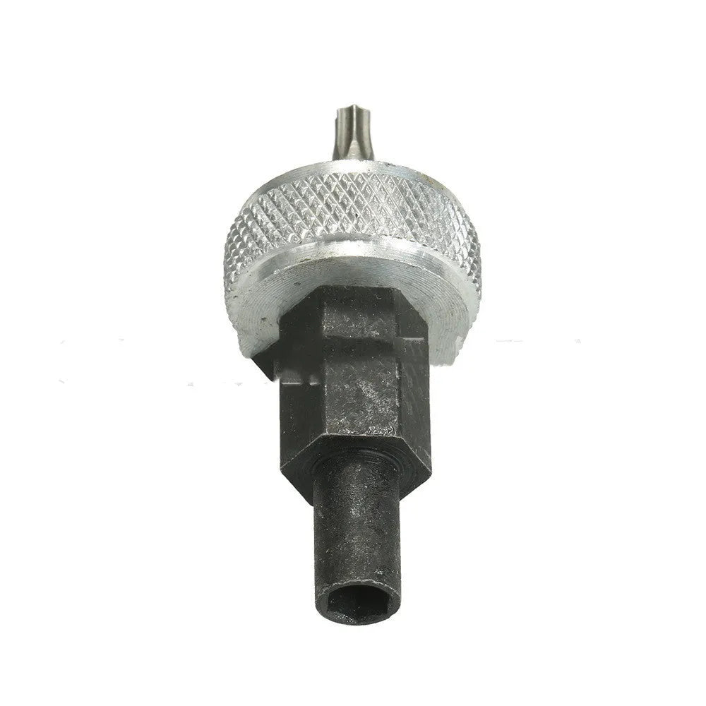 Ignition module wrench clamping tool with knurled aluminium knobs on a heat-treated carbon steel handle.
