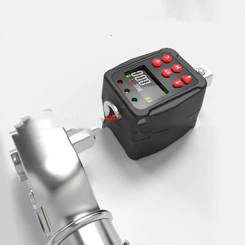 Digital torque meter with 1/2 inch drive square, 200N.m capacity, supplied as three-piece set