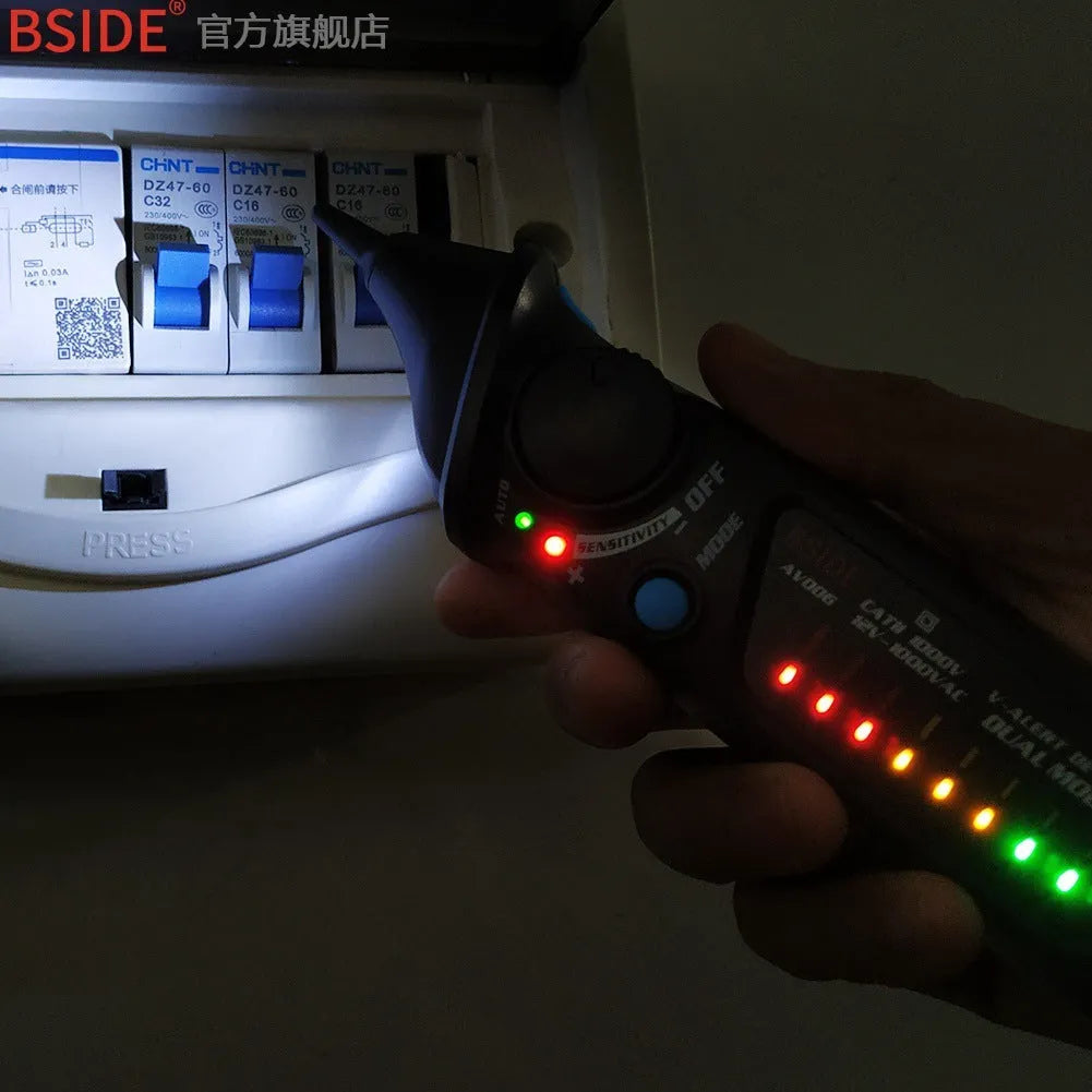 Round head smart sensor test pencil for high voltage electrical testing with voltage detection capabilities