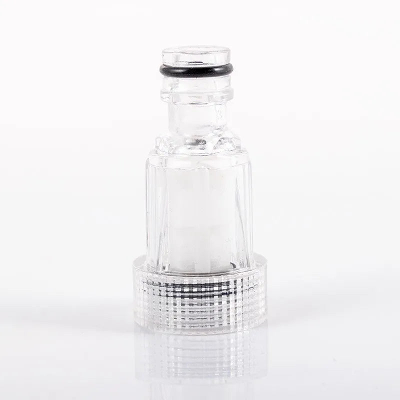 Transparent plastic inlet joint for Karcher pressure washers with 3cm diameter connector