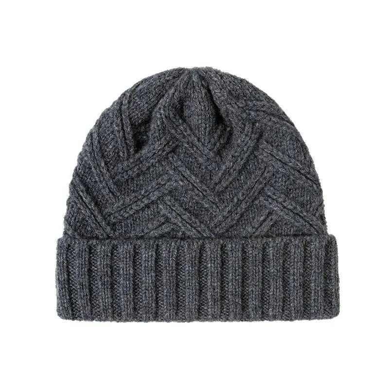 Women's wool knitted dome crown winter hat shown in multiple colour options including ivory white, khaki, and obsidian black.