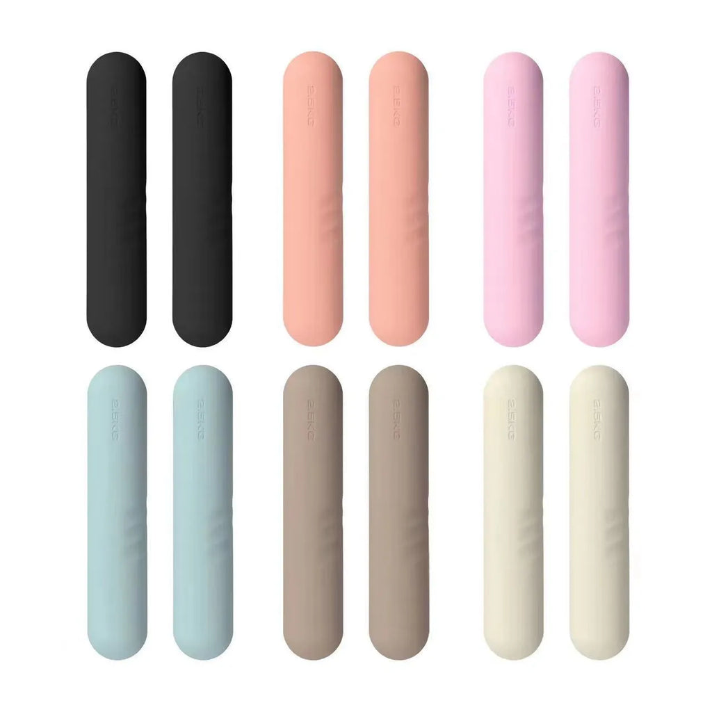 Hand-drawn silicone-grip dumbbell stick in selected colour and weight for fitness training.
