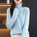 Slim fit core-spun yarn knitted bottoming shirt in light camel colour showing 3D pattern texture