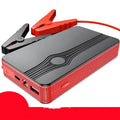 Red K4-E automobile emergency jump starter and power bank unit with data cable.
