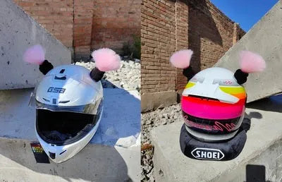 Motorcycle helmet decorative ball braid attachments in various colours with adhesive