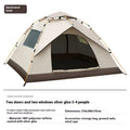 Silver pastebrushing pop-up tent quicksand gold coffee bottom two doors two windows 2–4 person outdoor shelter