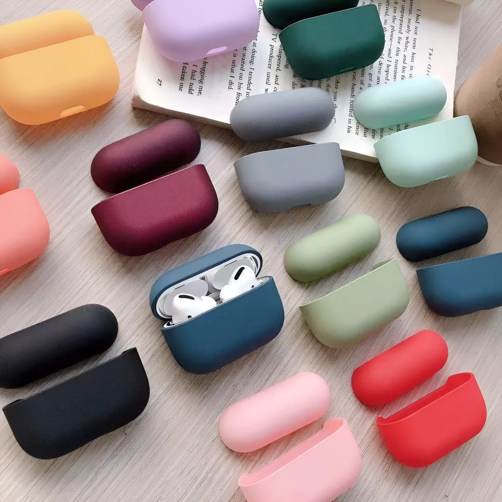Plastic snap-on protective case for Apple AirPods Pro in multiple colour options