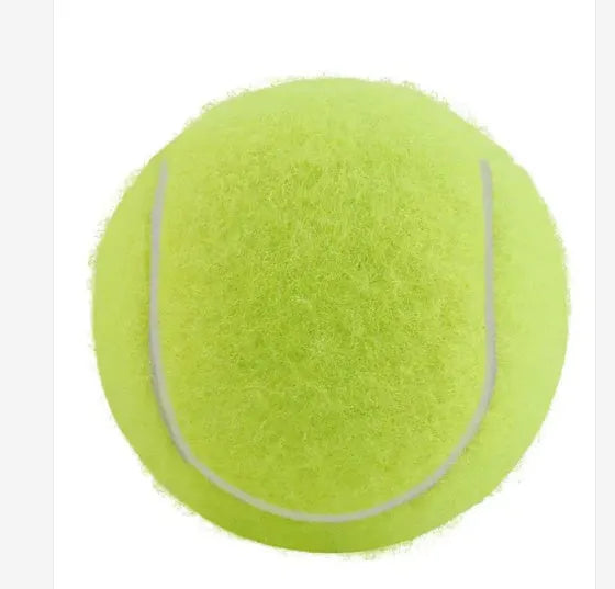Bite-resistant rubber dog tennis ball in 6.3cm size showing multiple colour options