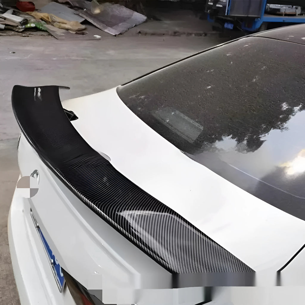 Universal punch-free ABS plastic car spoiler for vehicle modification in multiple finish options
