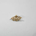 Geometric spider web design metal stud earrings in a gold electroplated finish.