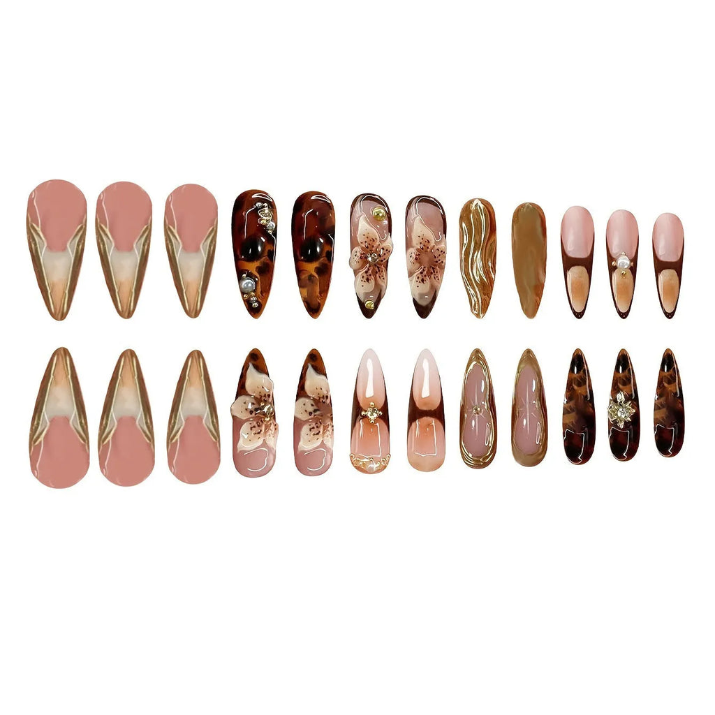 Press-on wearable armour with flower design in medium size for ladies
