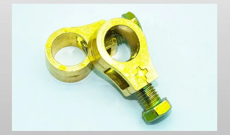 Pure copper battery wiring clamp with patented design for automotive battery connections