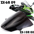 Blue motorcycle windscreen for Kawasaki ZX-6R and ZX-10R models