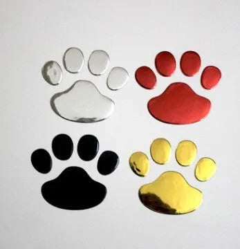 PVC car sticker with hand-shaped brush design showing footprint pattern for bumper scratch coverage