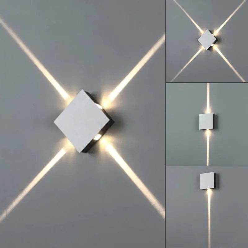 Modern square and round LED wall light with iron lampshade in Chinese style design