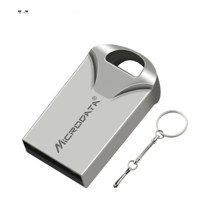 Metal car-shaped USB flash drive necklace pendant on chain in various colours