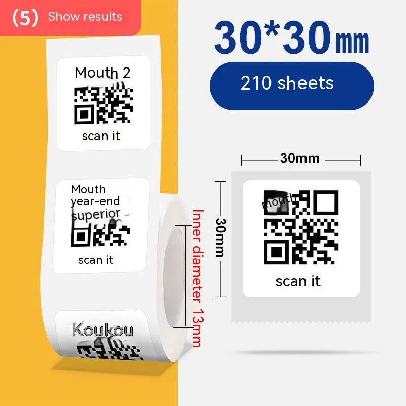 Roll of white 40x40mm four-proof thermal label paper adhesive stickers for retail pricing
