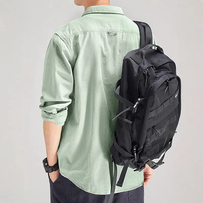 Men's loose fit long sleeve cardigan shirt in polyester available in light grey, black, khaki and green colours