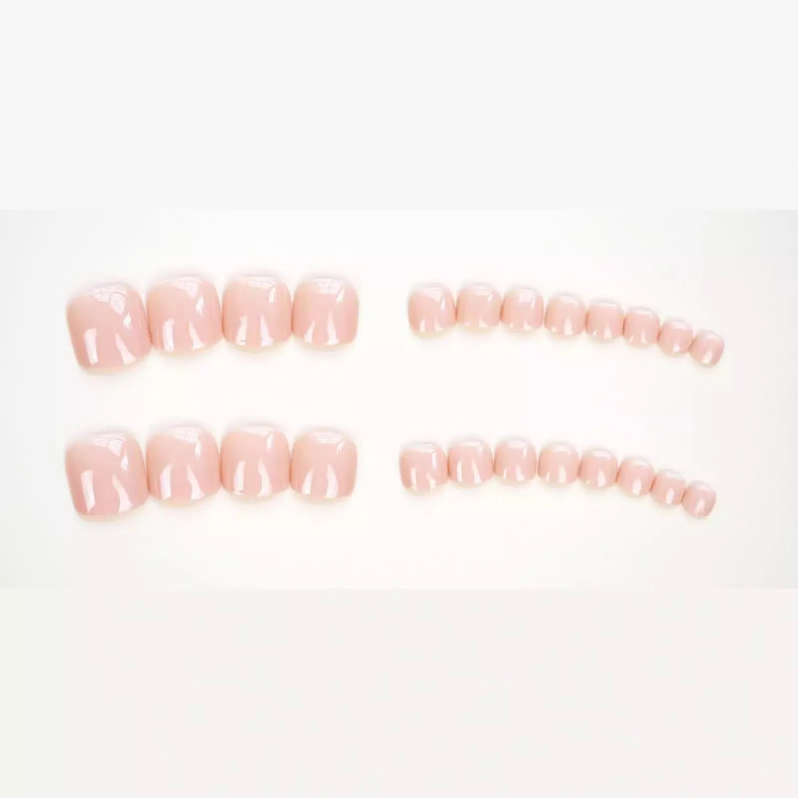 J-52 skin colour plastic toe nail stickers with glue type adhesive, ins style design