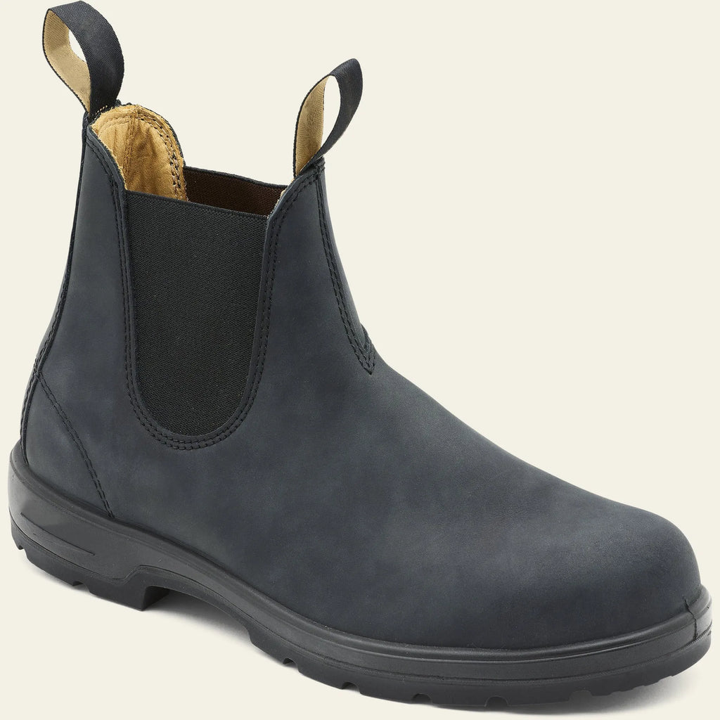 Vintage Chelsea boots artificial PU leather ankle boots with low heel and round toe in black brown grey colours