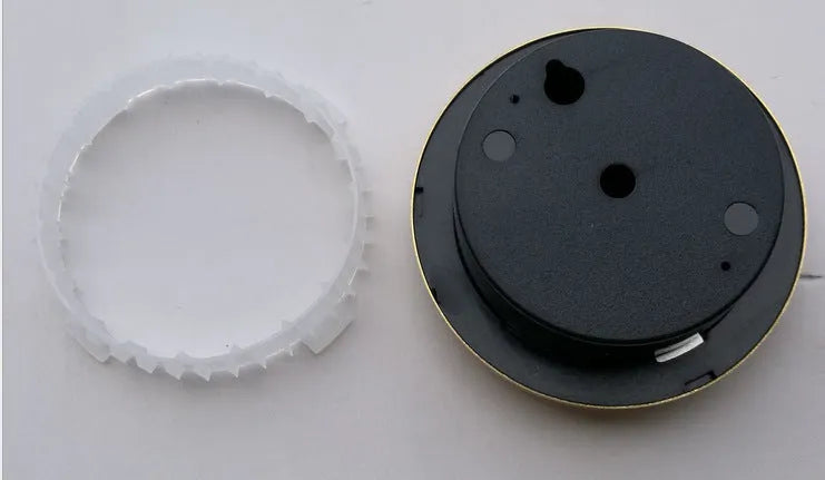 Aluminium analog thermometer and hygrometer with circular 72mm diameter display