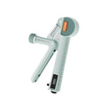 Adjustable spring hand gripper exercise tool in ivory white, black, or green colour.