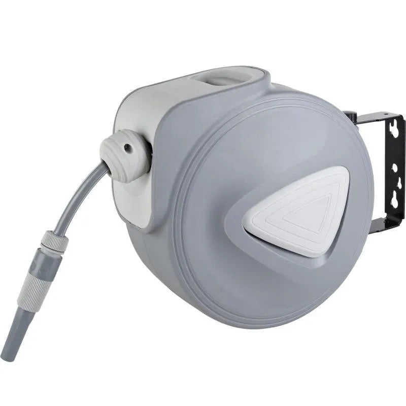 Automatic retractable hose reel unit with 10 metre PVC hose for car washing and garden watering