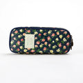 Canvas composite student stationery pen storage bag in water blue colour 190x80mm