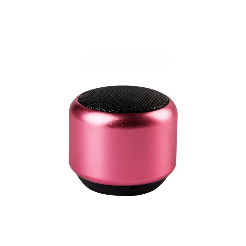 Portable mini Bluetooth wireless speaker in black, blue, gold, or pink colour