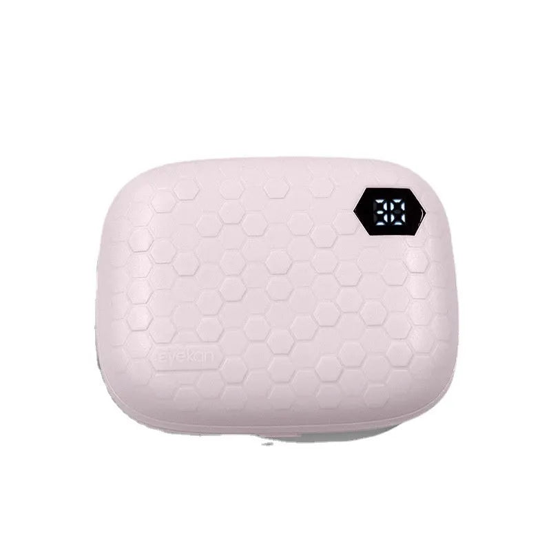 Automatic ultrasonic cleaning machine for invisible glasses in Pearl White measuring 85x65x30mm