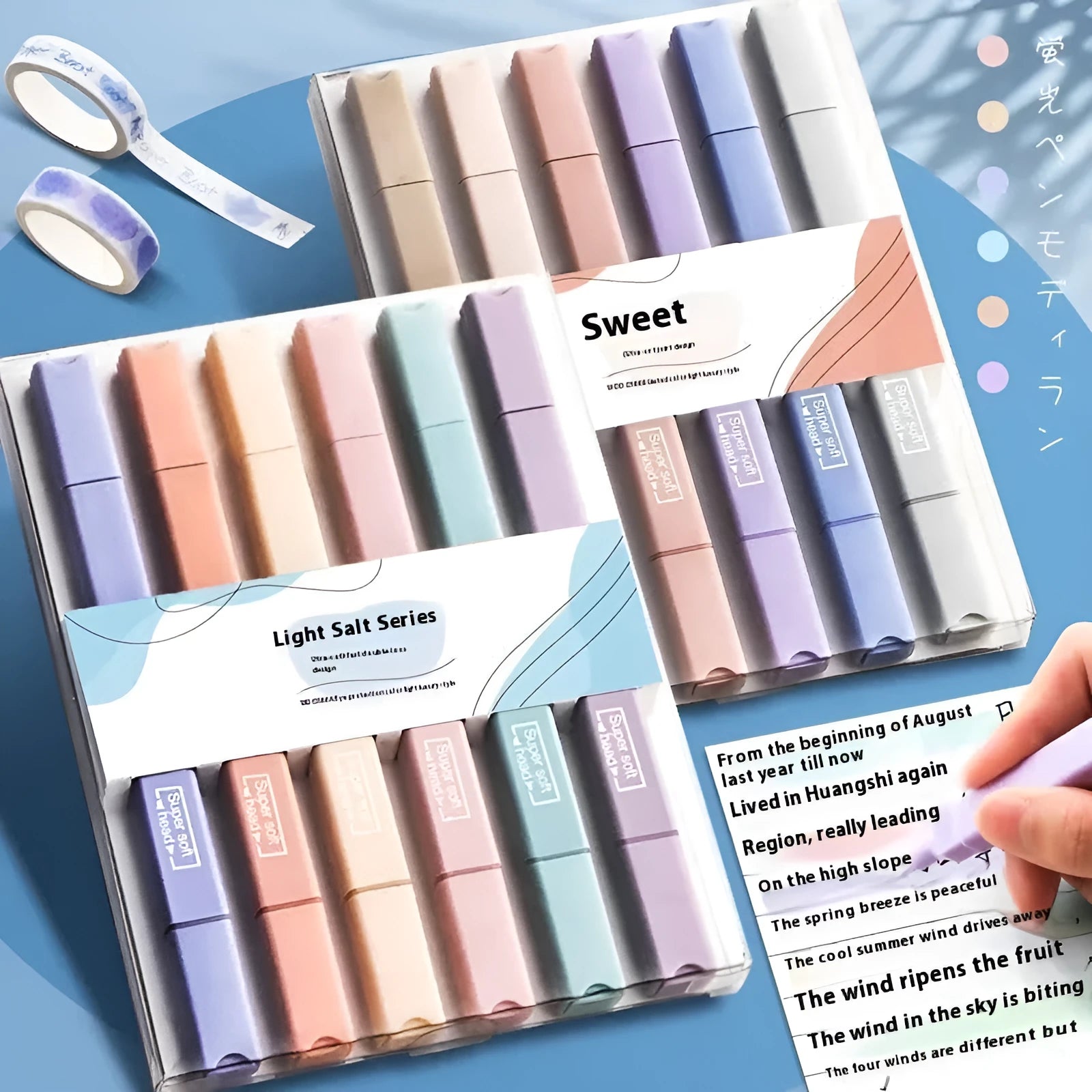 Pack of twelve double-ended fluorescent marker pens in assorted bright colours on a white background.