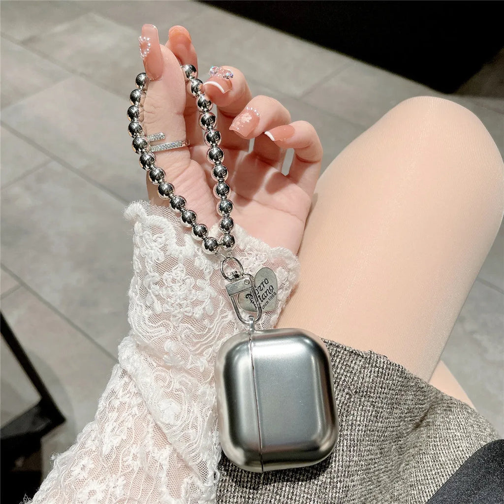 Matte plating AirPods protective case with electroplating finish for universal fit across multiple AirPods generations