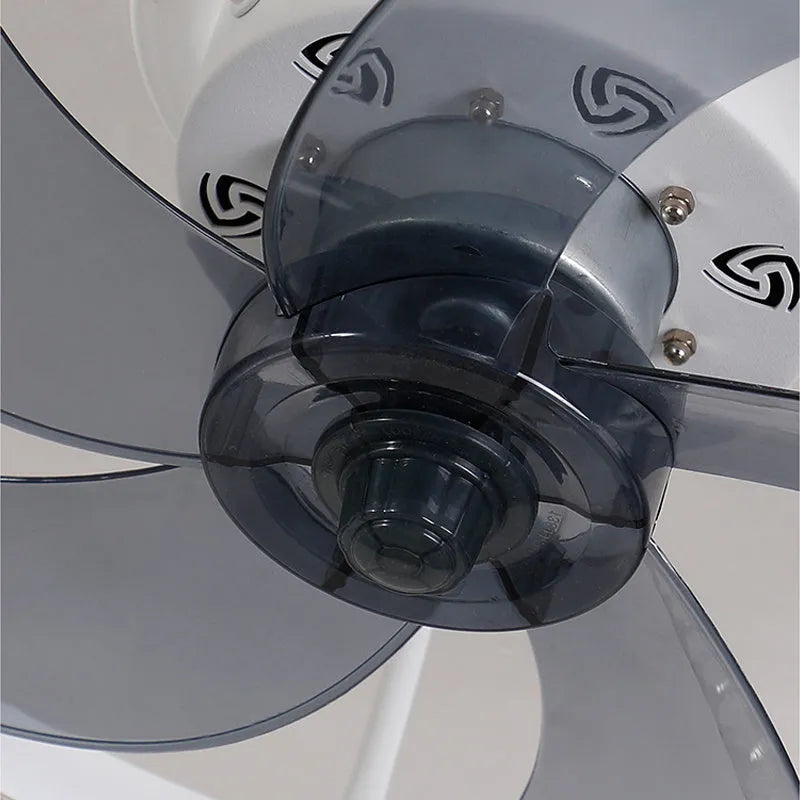 Nordic-style ceiling fan lamp with light and remote control, 50cm diameter in coffee gold finish.