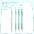 Double-headed fluorescent pen set with 0.5mm plastic heads in cheese mint and sea salt ice cup colours