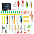 Christmas blind box containing 24 metal fishing lures and tackle for ice fishing and jigging
