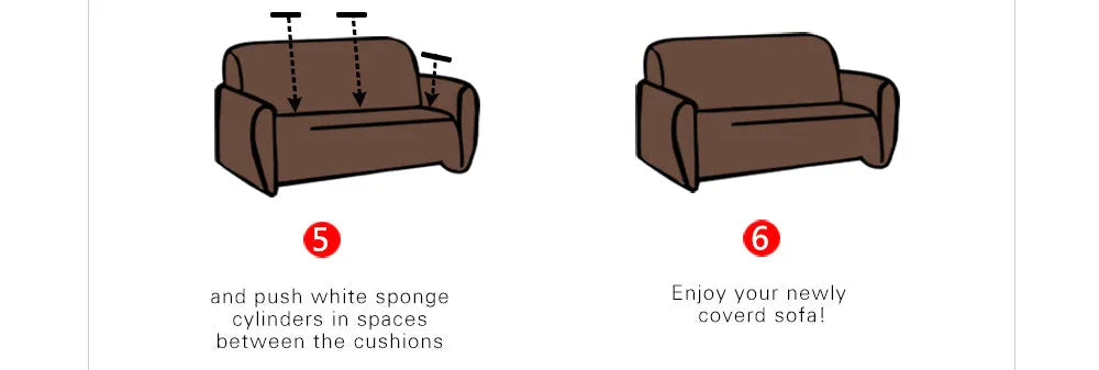 Stretch sofa cover in grey on a four-seater couch showing fitted corners and non-slip grip design