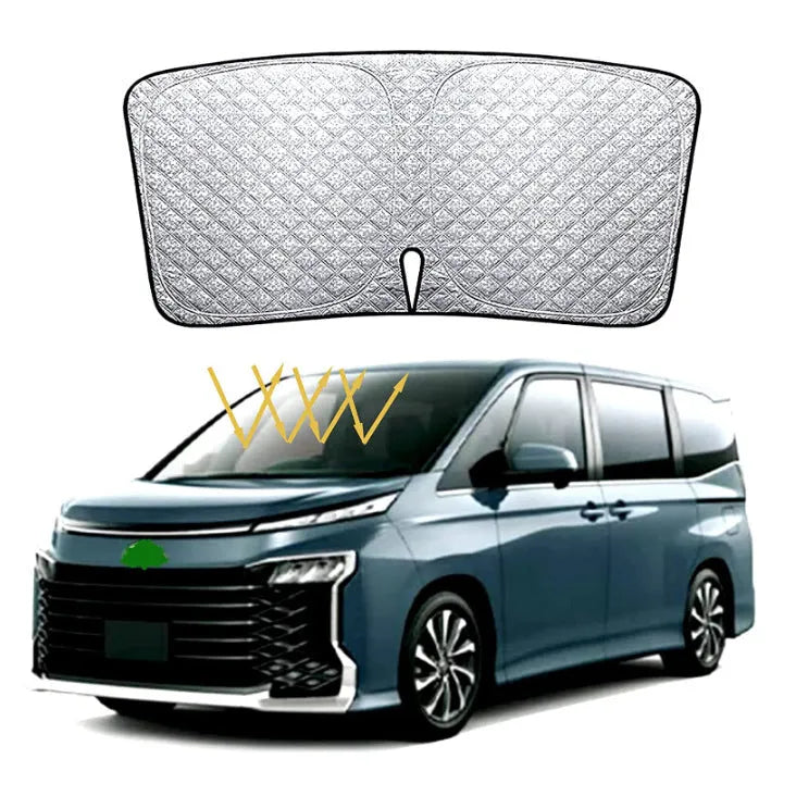 Silver tape sunshade cover for Toyota NOAH XOVY 90 series car front windshield