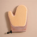 Dark blue pet grooming glove with textured TPR nibs for removing dog and cat hair.