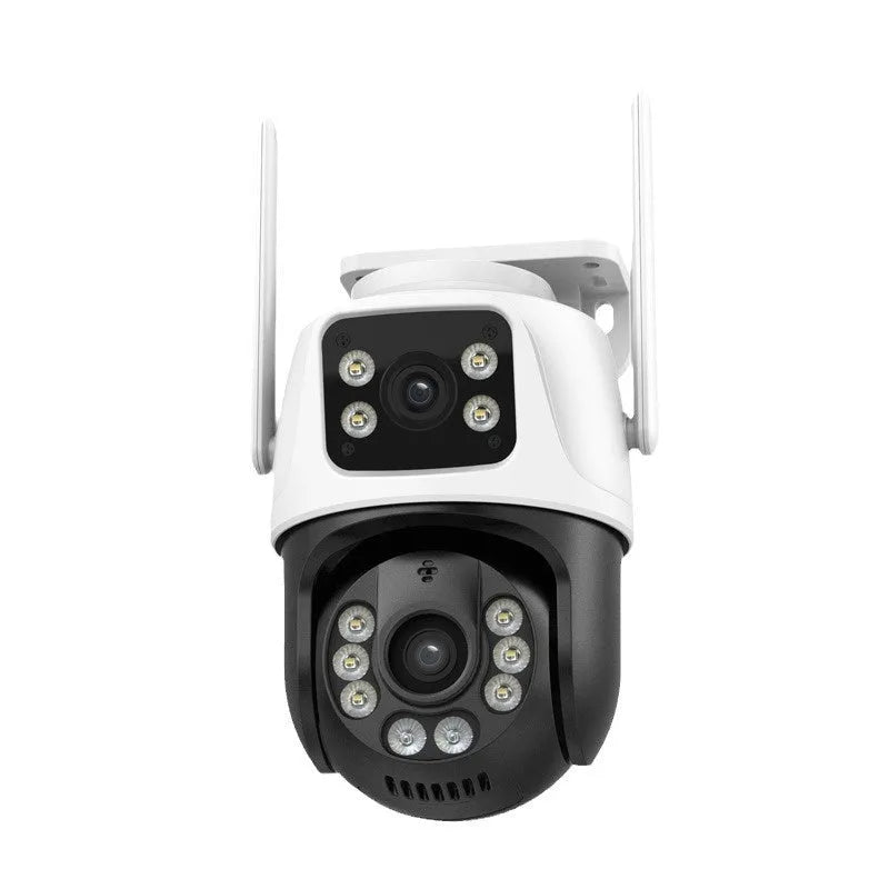 Outdoor wireless security camera monitor with dual screen display for remote home surveillance